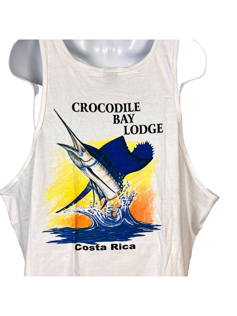 Crocodile Bay Lodge Costa Rica Sailfish Mens Tank Top size 3XL 56x28 Eco Resort